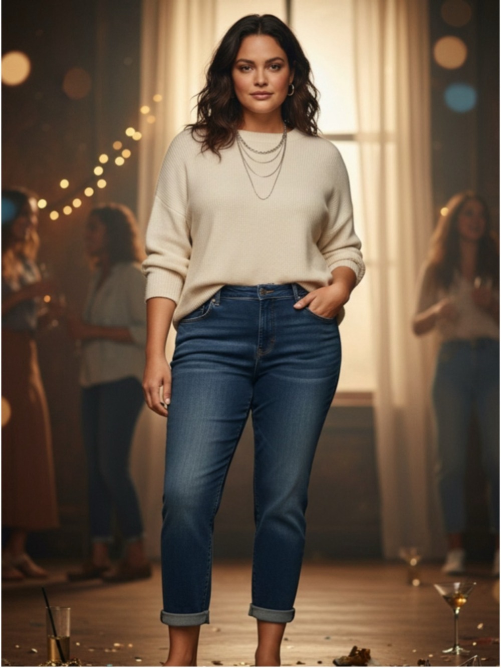 Tommy Hilfiger Cropped Hipster Jeans, Plus Size 24